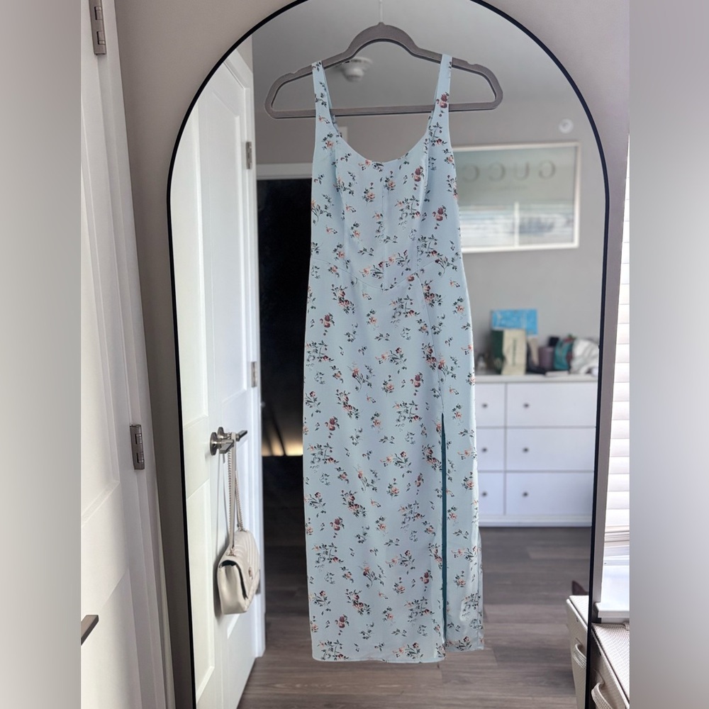 NWT Abercrombie & Fitch floral Blue Sleeveless Dress